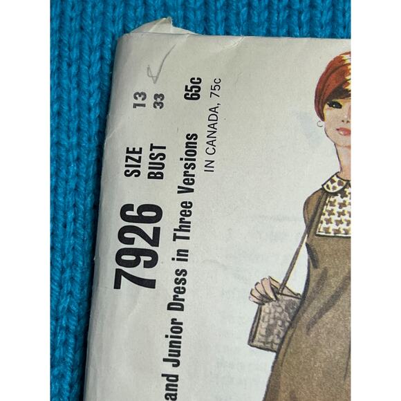 McCalls 7926 Sewing pattern Dress fit and flare 1960s size 13 - Picture 2 of 5